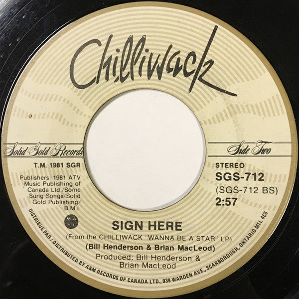 Chilliwack : My Girl (Gone, Gone, Gone) (7", Single)