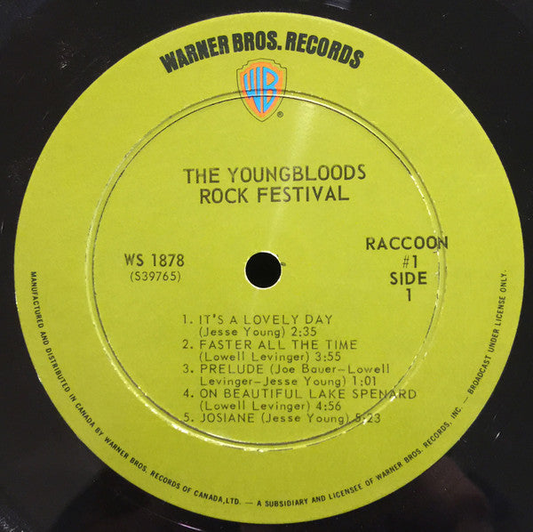 The Youngbloods : Rock Festival (LP, Album)