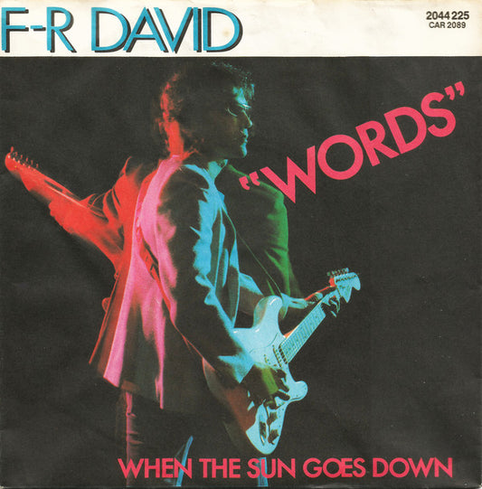 F.R. David : Words (7", Single)