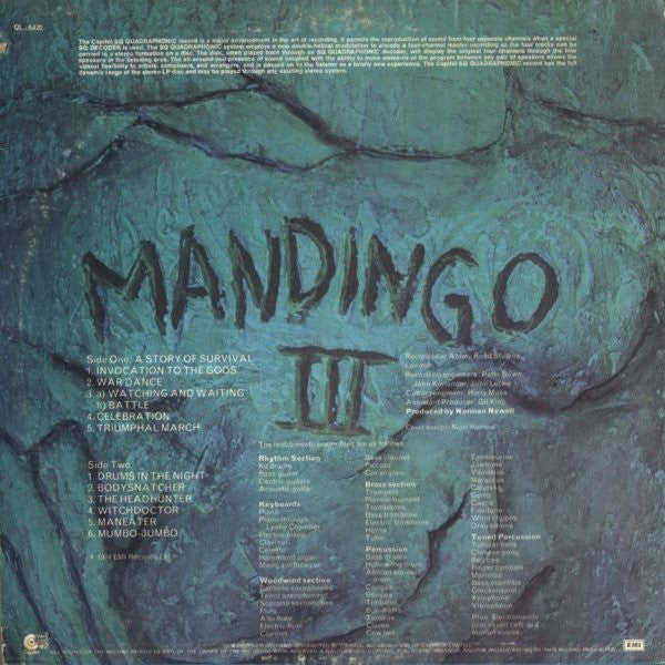 Mandingo (6) : Mandingo III (LP, Album, Quad)
