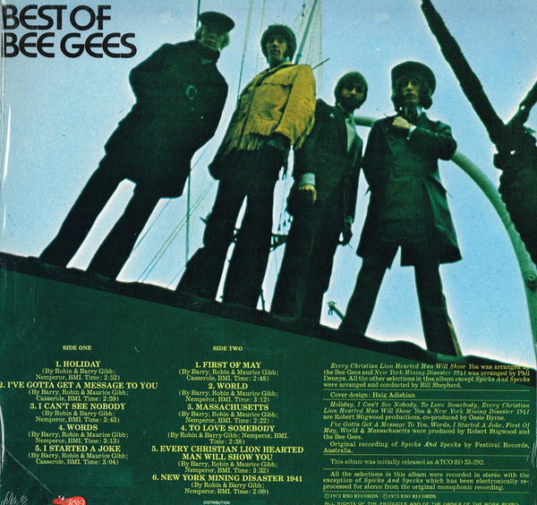 Bee Gees : Best Of Bee Gees (LP, Comp, RE)