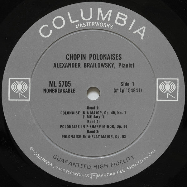 Chopin* : Brailowsky* : Polonaises (LP, Mono)