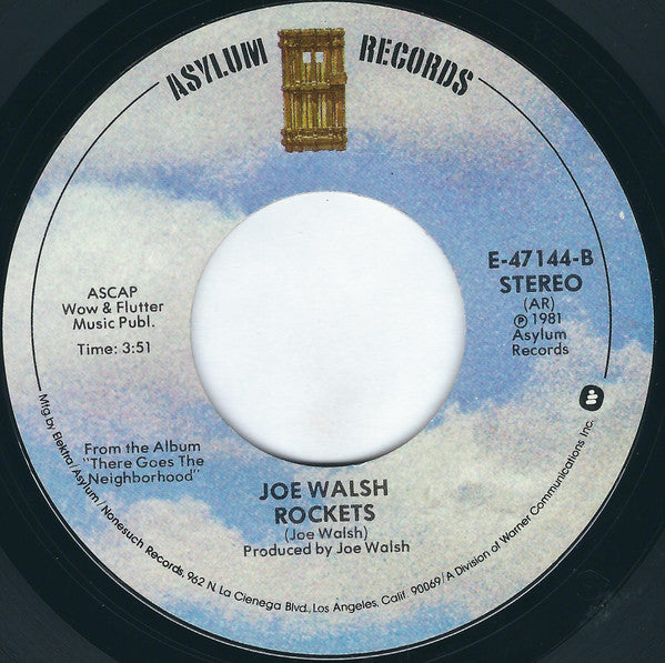 Joe Walsh : A Life Of Illusion (7", Single, Styrene, All)