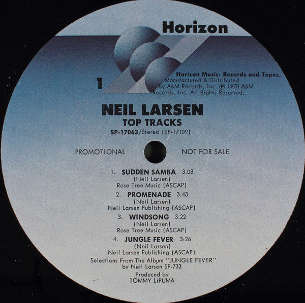 Neil Larsen : Top Tracks (12", Promo, Smplr)