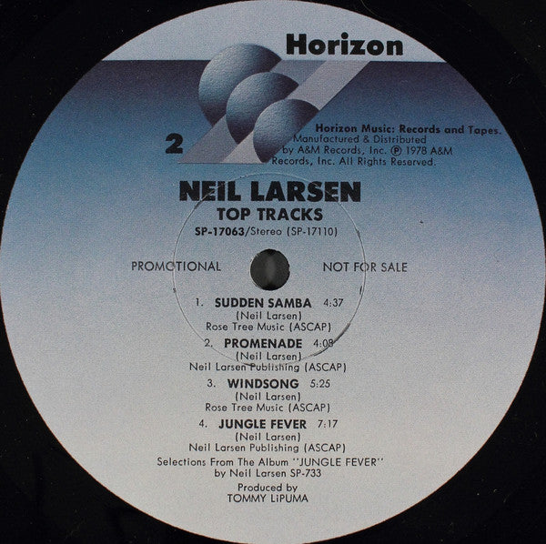 Neil Larsen : Top Tracks (12", Promo, Smplr)