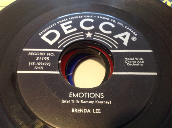 Brenda Lee : Emotions / I'm Learning About Love (7")