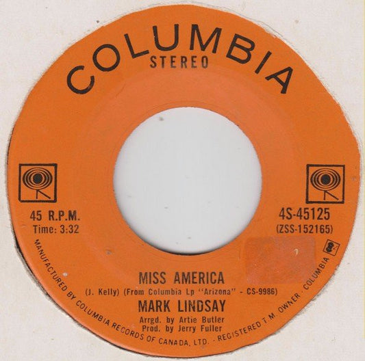Mark Lindsay : Miss America / Smalltown Woman (7")