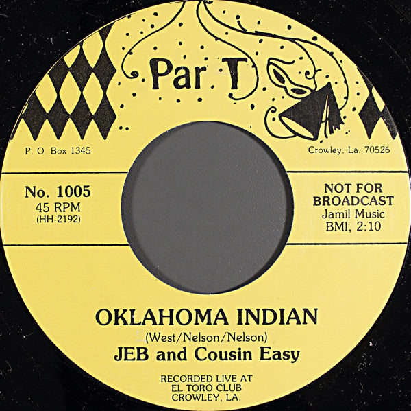 Jeb And Cousin Easy : The Bowling Game / Oklahoma Indian (7")