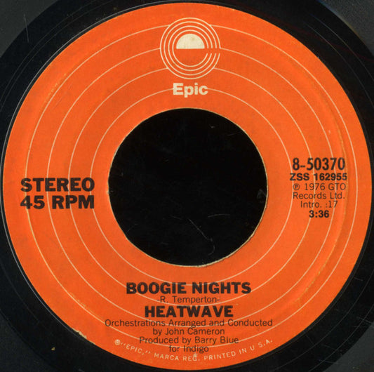 Heatwave : Boogie Nights (7", Single, Styrene, San)