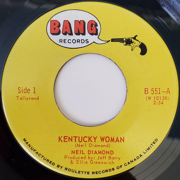 Neil Diamond : Kentucky Woman (7", Single)