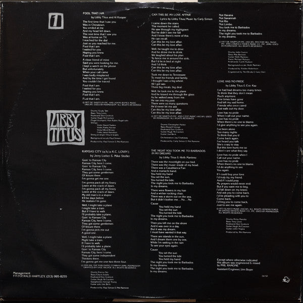 Libby Titus : Libby Titus (LP, Album)