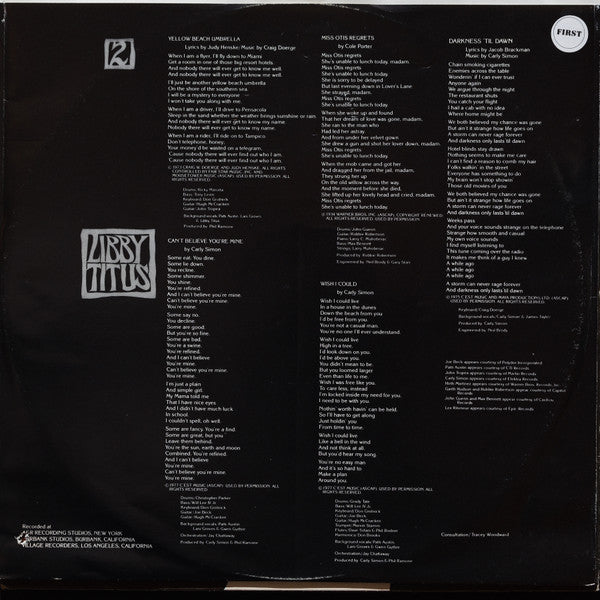 Libby Titus : Libby Titus (LP, Album)