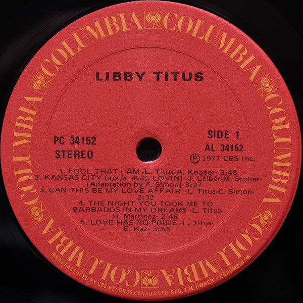 Libby Titus : Libby Titus (LP, Album)