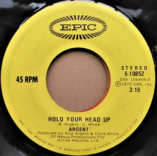 Argent : Hold Your Head Up / Closer To Heaven (7", Single)