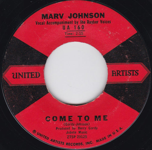 Marv Johnson : Come To Me / Whisper (7", Single)