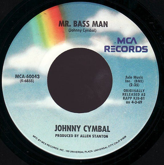 Johnny Cymbal : Mr. Bass Man / Refreshment Time (7", RE)