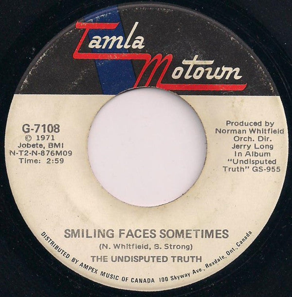The Undisputed Truth : Smiling Faces Sometimes / You Got The Love I Need (7", Single)