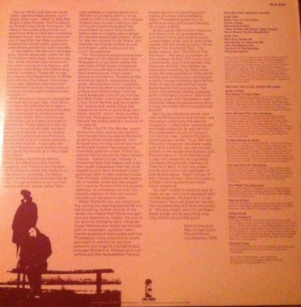 Richard Thompson : Richard Thompson Live! (More Or Less) (2xLP, Comp)