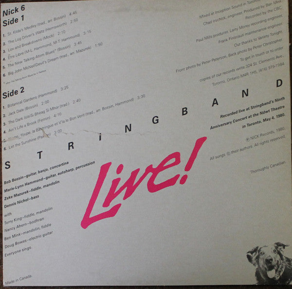Stringband : Live! (LP, Album)