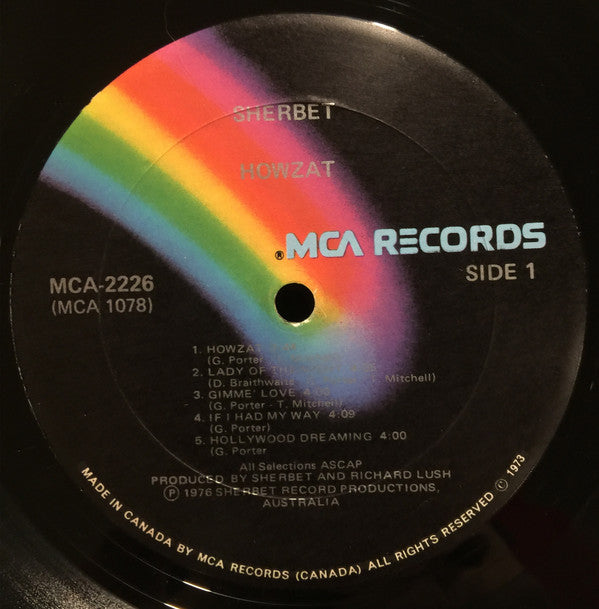 Sherbet : Howzat (LP, Album)