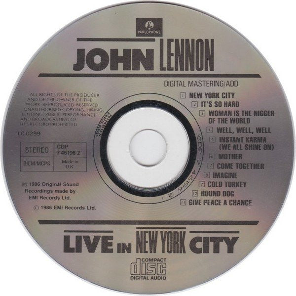 John Lennon : Live In New York City (CD, Album)