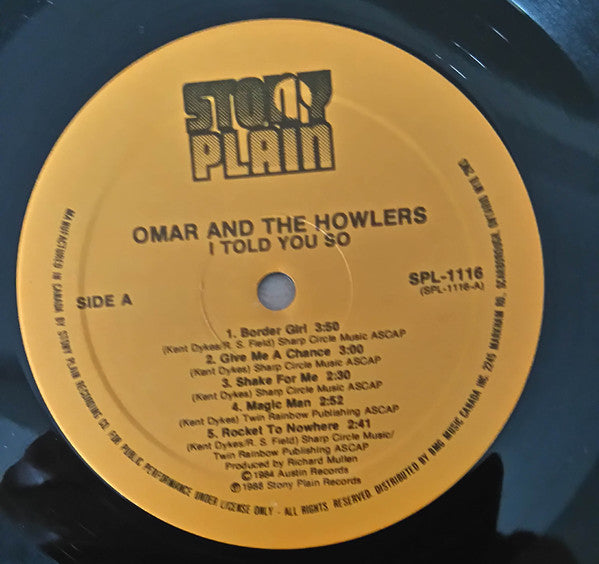 Omar And The Howlers : I Told You So (LP, Album, RE)