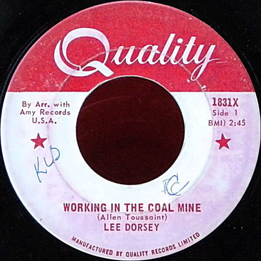Lee Dorsey : Working In The Coal Mine (7", Single)