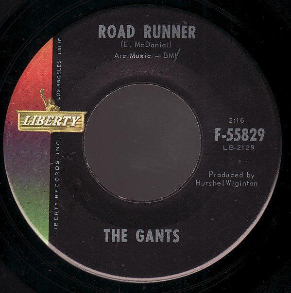 The Gants : Road Runner / My Baby Don't Care (7", Single)