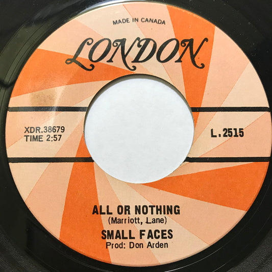 Small Faces : All Or Nothing / Understanding (7", Single)