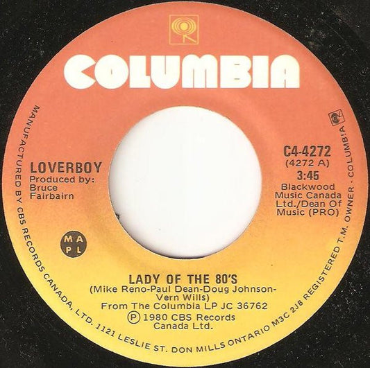 Loverboy : Lady Of The 80's (7", Single)