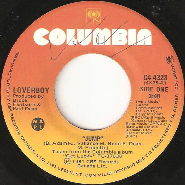 Loverboy : Jump (7", Single)