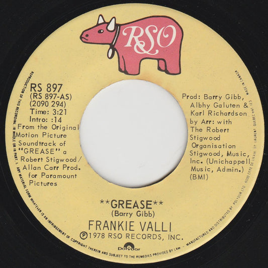 Frankie Valli / Gary Brown (2) : Grease (7", Single)