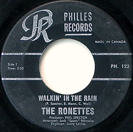 The Ronettes : Walking In The Rain (7", Single)