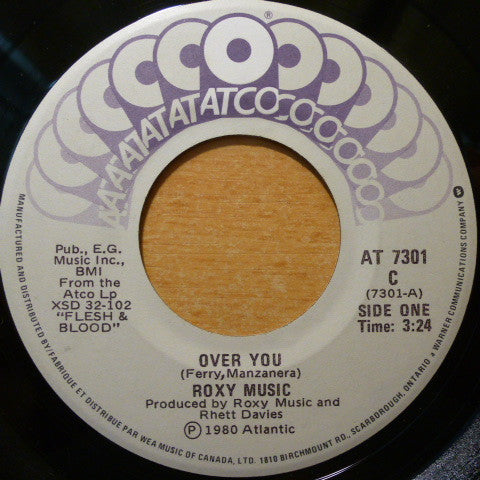 Roxy Music : Over You (7", Single)