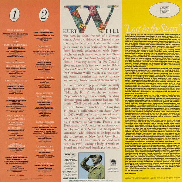 Various : Lost In The Stars (The Music Of Kurt Weill) (LP, Album)