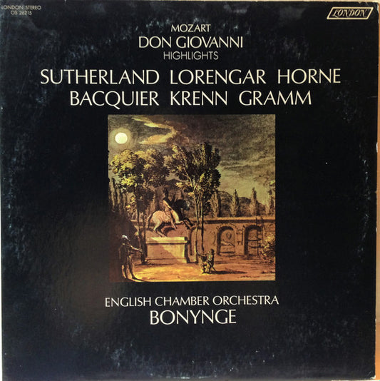 Wolfgang Amadeus Mozart / Joan Sutherland · Pilar Lorengar · Marilyn Horne · Gabriel Bacquier · Werner Krenn · Donald Gramm · English Chamber Orchestra, Richard Bonynge : Don Giovanni (Highlights) (LP, Album)