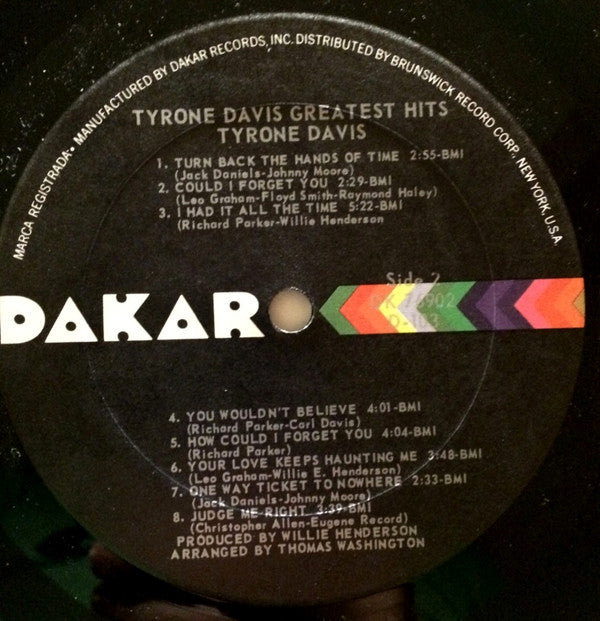 Tyrone Davis : Tyrone Davis' Greatest Hits (LP, Comp)