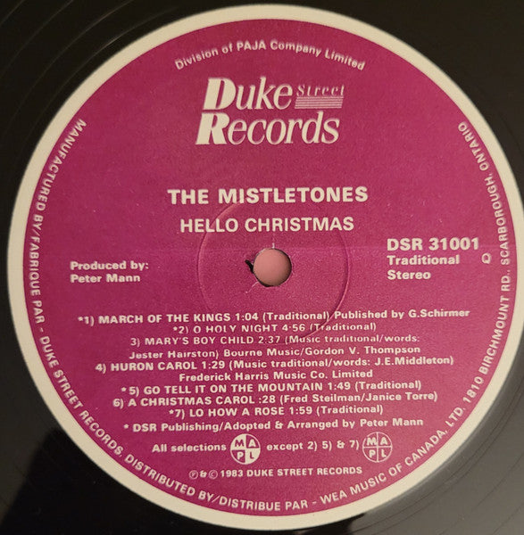 The Mistletones : Hello Christmas (LP, Album)