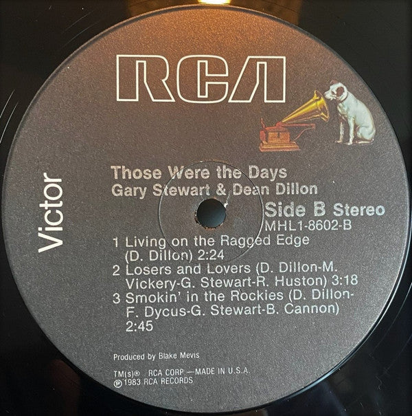Gary Stewart & Dean Dillon : Those Were The Days (LP, MiniAlbum)