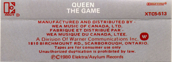 Queen : The Game (Cass, Album, Dol)