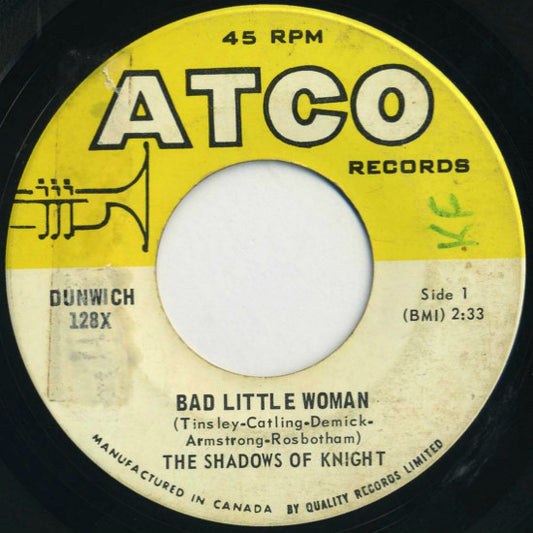 The Shadows Of Knight : Bad Little Woman (7", Single)