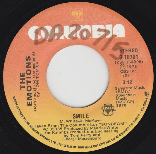 The Emotions : Smile / Changes (7")