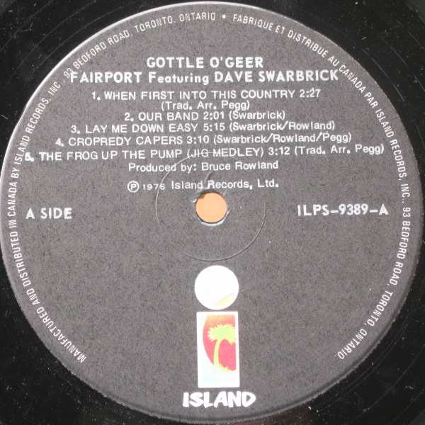 Fairport* Featuring Dave Swarbrick : Gottle O'Geer (LP, Album)