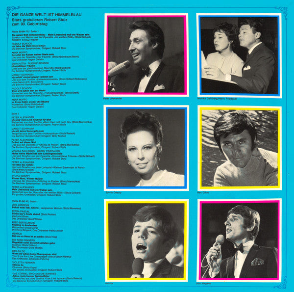 Robert Stolz : Die Ganze Welt Ist Himmelblau - Stars Gratulieren Robert Stolz Zum 90. Geburtstag (2xLP, Album, Gat)