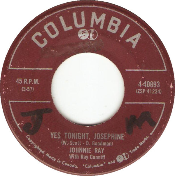 Johnnie Ray : Yes Tonight, Josephine (7", Single)