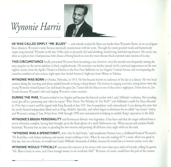 Wynonie Harris : Bloodshot Eyes: The Best Of Wynonie Harris (CD, Comp)