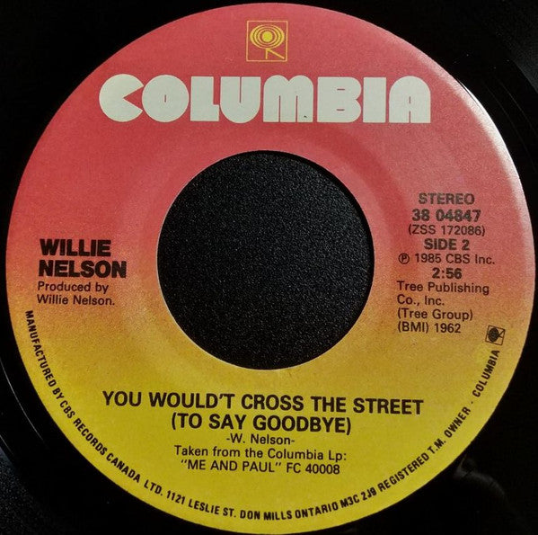 Willie Nelson : Forgiving You Was Easy (7")
