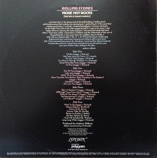 The Rolling Stones : More Hot Rocks (Big Hits & Fazed Cookies) (2xLP, Comp)