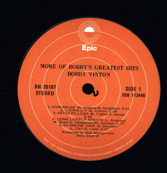 Bobby Vinton : More Of Bobby's Greatest Hits (LP, Comp)