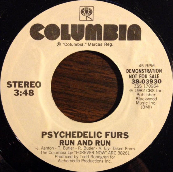 Psychedelic Furs* : Run And Run (7", Promo)